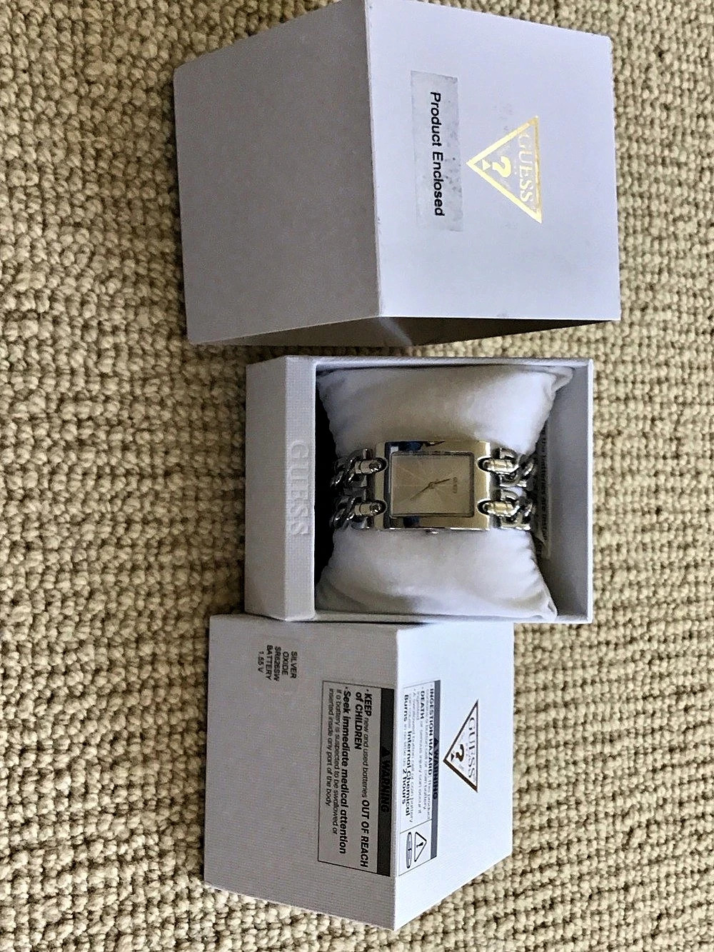 Brand new Guess Silver tone Watch with Box